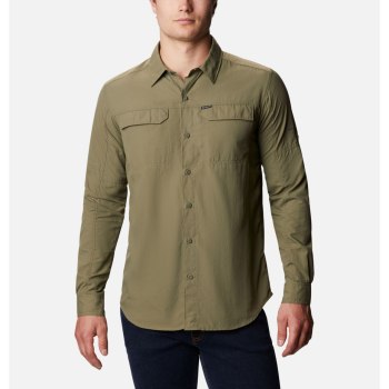 Columbia Silver Ridge 2.0 Long Sleeve, Camisa Grises Verdes Para Hombre | 635749-WPX